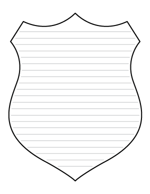 Detective Badge-Shaped Writing Templates