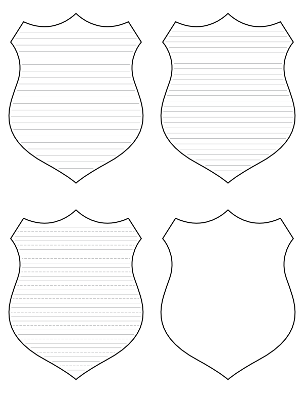 Free Printable Detective Badge Shaped Writing Templates