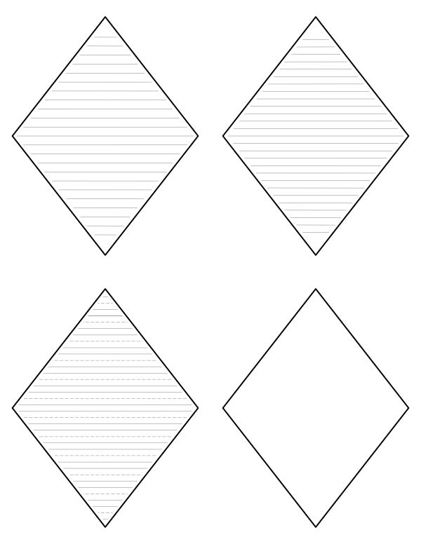 Free Printable Diamond Shaped Writing Templates
