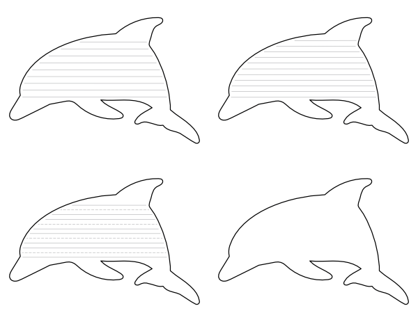 Dolphin-Shaped Writing Templates