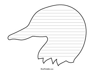 Duck Head-Shaped Writing Templates