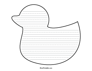 Duck-Shaped Writing Templates
