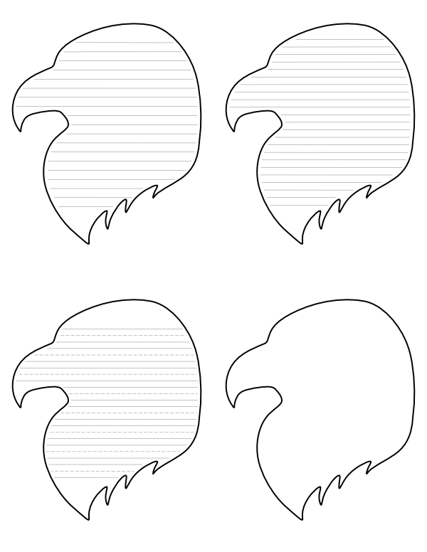Eagle Head-Shaped Writing Templates