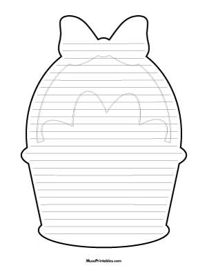 Easter Basket-Shaped Writing Templates