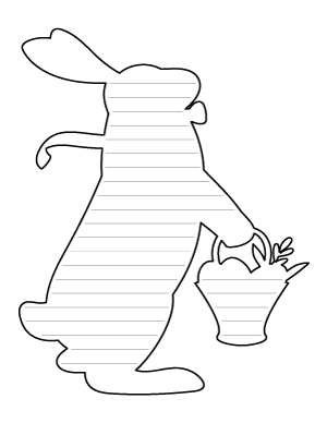 Easter Bunny and Easter Basket Shaped Writing Templates