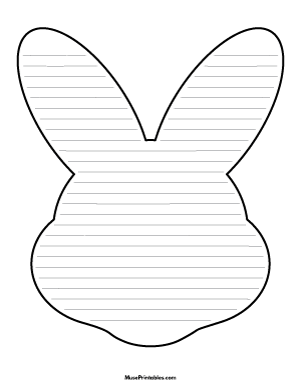 Easter Bunny Face-Shaped Writing Templates