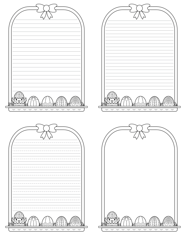 Easter Egg Writing Templates
