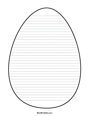 Egg Shaped Writing Templates