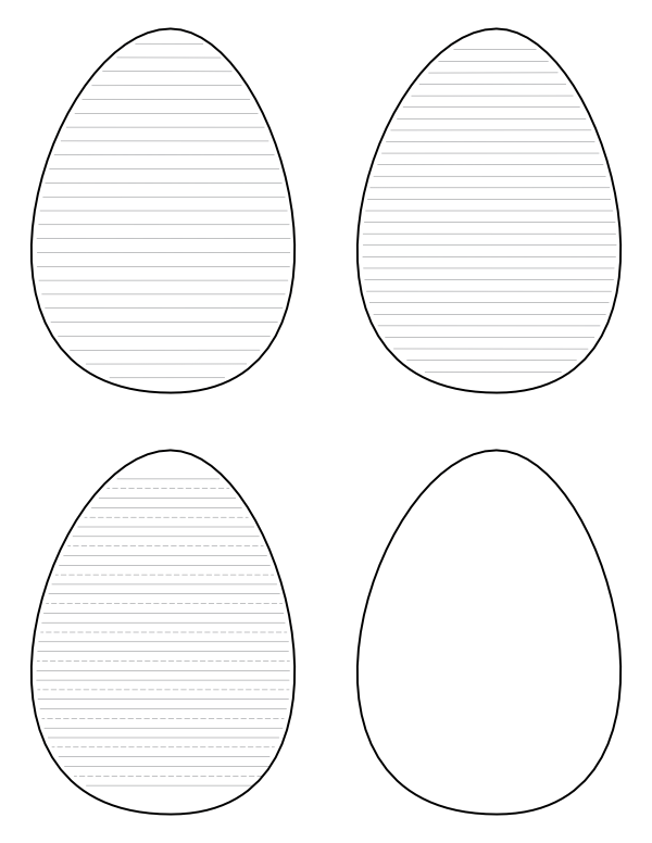 Egg-Shaped Writing Templates