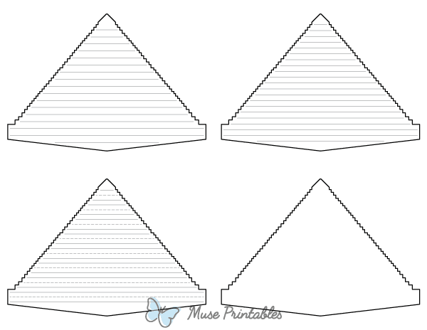 Egyptian Pyramid-Shaped Writing Templates