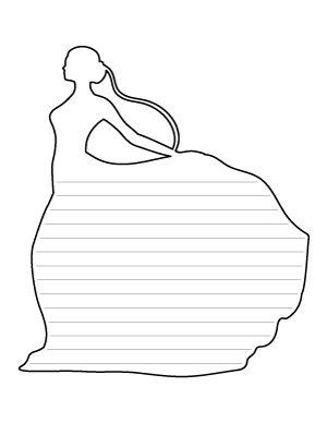 Elegant Bride-Shaped Writing Templates