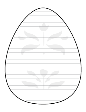 Elegant Easter Egg-Shaped Writing Templates