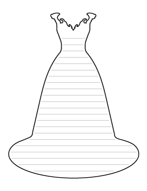 Elegant Wedding Dress-Shaped Writing Templates