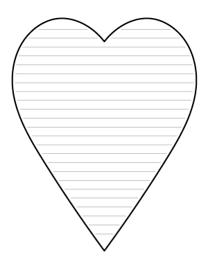 Elongated Heart-Shaped Writing Templates