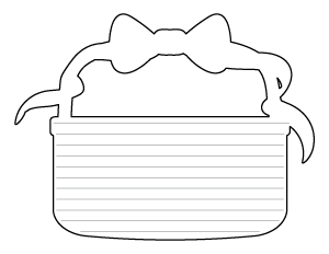Empty Easter Basket Shaped Writing Templates