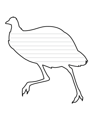 Emu Shaped Writing Templates