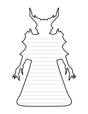 Evil Spirit-Shaped Writing Templates