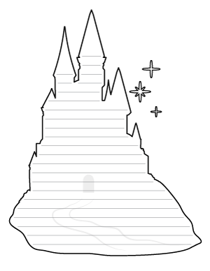 Fairytale Castle-Shaped Writing Templates