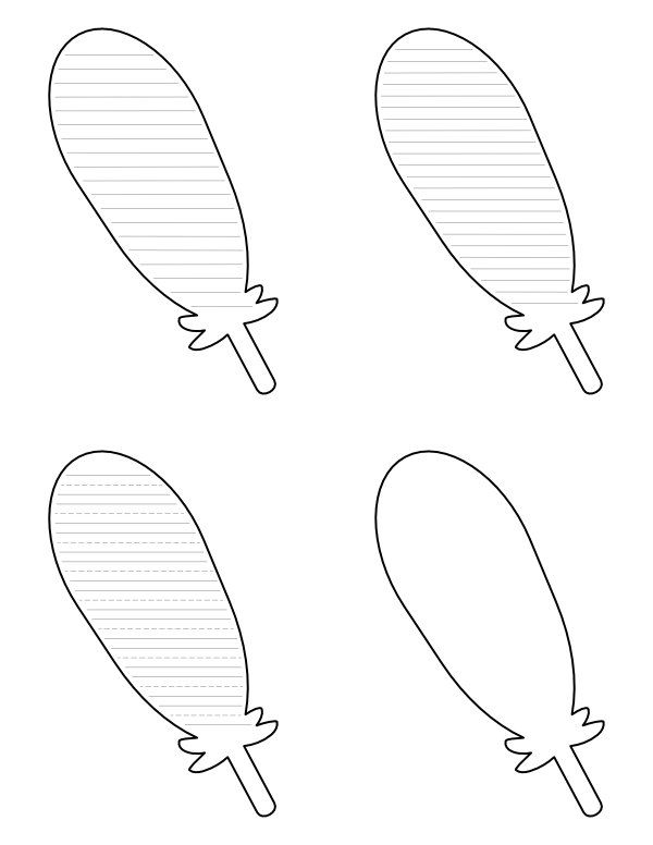 Feather-Shaped Writing Templates