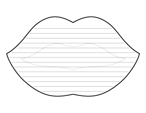 Female Lips-Shaped Writing Templates