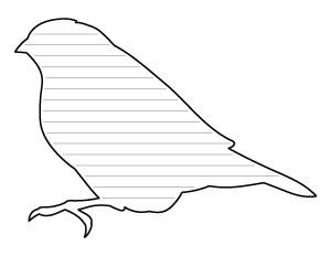 Finch-Shaped Writing Templates