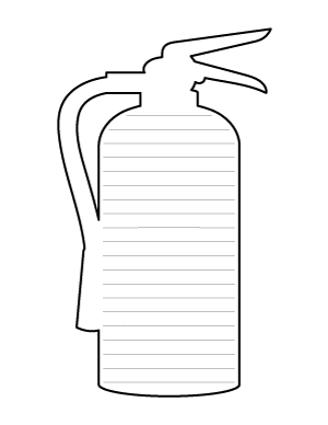 Fire Extinguisher-Shaped Writing Templates