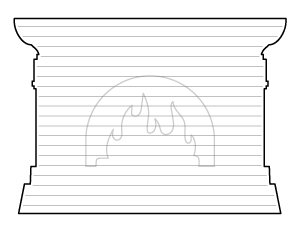 Fireplace-Shaped Writing Templates
