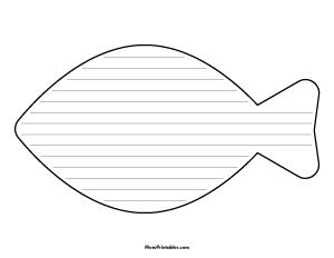 Fish-Shaped Writing Templates