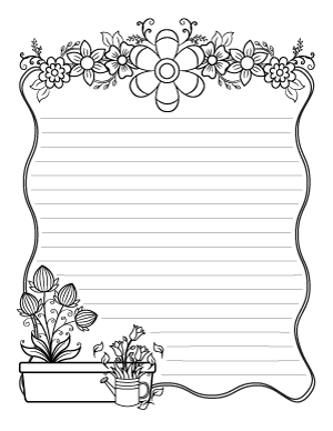 Floral Writing Templates
