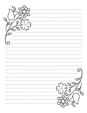 Flower Writing Templates