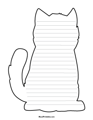 Fluffy Kitten-Shaped Writing Templates