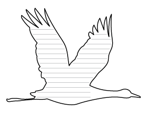 Flying Crane-Shaped Writing Templates