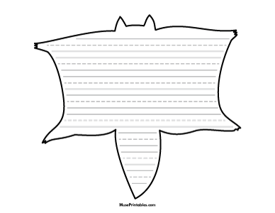 Flying Squirrel-Shaped Writing Templates