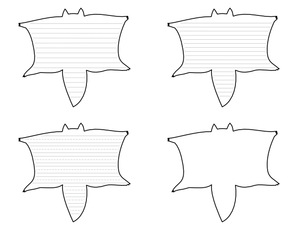 Flying Squirrel-Shaped Writing Templates
