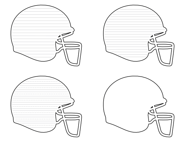 Football Helmet Shaped Writing Templates