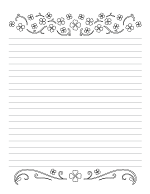 Four Leaf Clover Writing Template