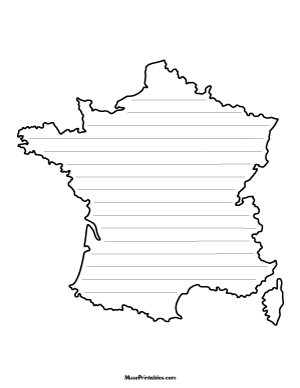 France-Shaped Writing Templates