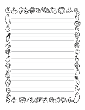 Fruit and Vegetable Writing Templates