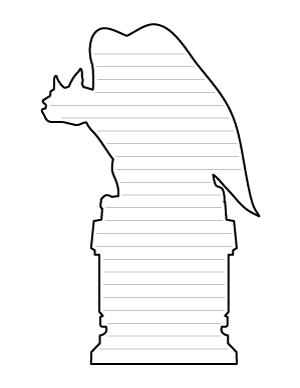 Gargoyle on Pedestal-Shaped Writing Templates