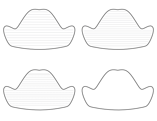 Free Printable George Washington Hat-Shaped Writing Templates