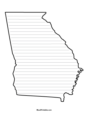 Georgia Shaped Writing Templates