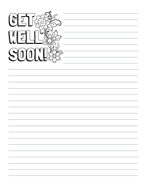 Get Well Soon Writing Templates