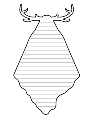 Ghost With Antlers-Shaped Writing Templates