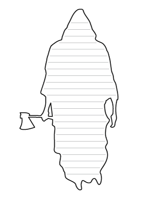 Ghost With Axe-Shaped Writing Templates