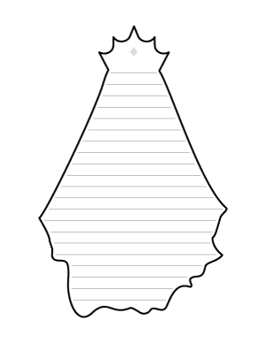 Ghost With Crown-Shaped Writing Templates