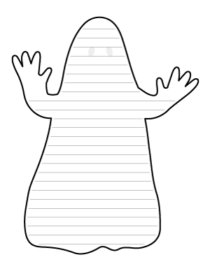 Ghost With Hands-Shaped Writing Templates