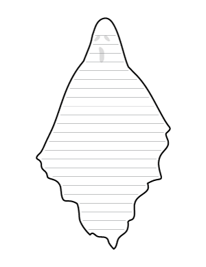 Ghost With Long Face-Shaped Writing Templates