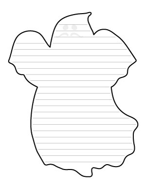 Ghost With Mustache-Shaped Writing Templates