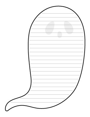 Ghost With Tail-Shaped Writing Templates