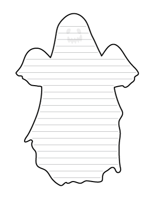 Ghost With Teeth-Shaped Writing Templates